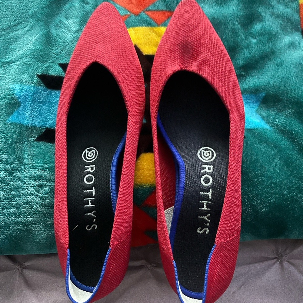 Rothy’s! Red, so comfortable.